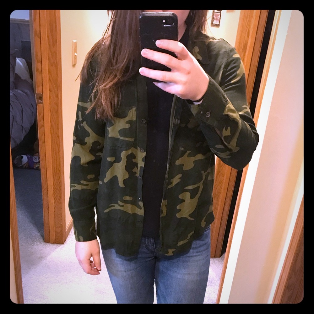 Camouflage button down